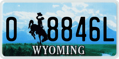 WY license plate 08846L