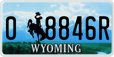WY license plate 08846R
