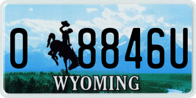 WY license plate 08846U