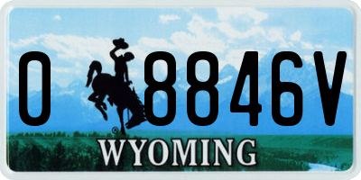 WY license plate 08846V