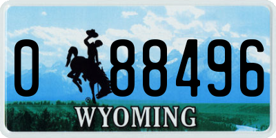 WY license plate 088496