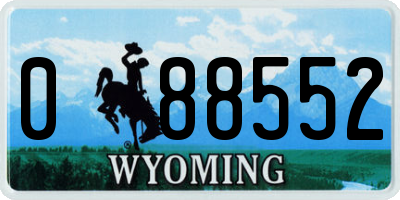 WY license plate 088552