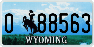 WY license plate 088563
