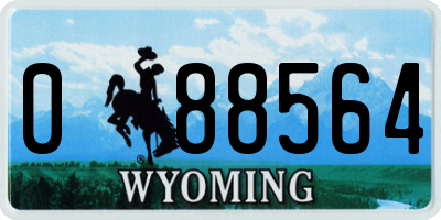 WY license plate 088564