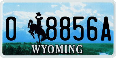 WY license plate 08856A
