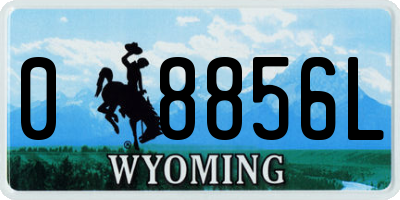 WY license plate 08856L