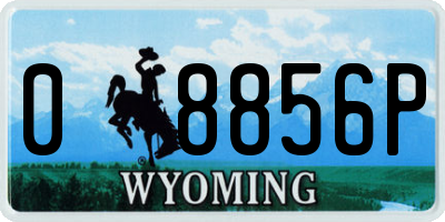 WY license plate 08856P