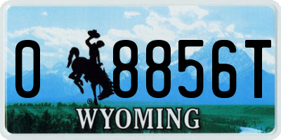 WY license plate 08856T