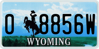 WY license plate 08856W
