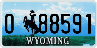 WY license plate 088591