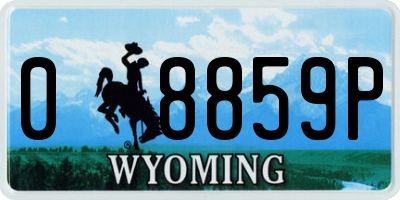 WY license plate 08859P