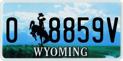 WY license plate 08859V