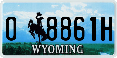 WY license plate 08861H