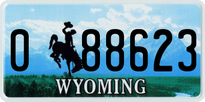 WY license plate 088623