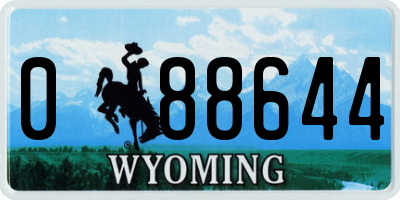 WY license plate 088644