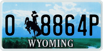 WY license plate 08864P