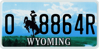 WY license plate 08864R