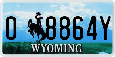WY license plate 08864Y