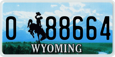 WY license plate 088664