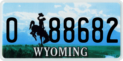 WY license plate 088682