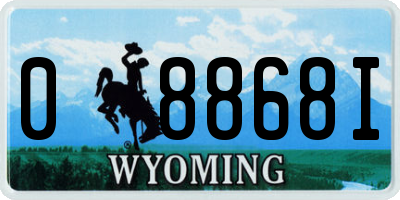 WY license plate 08868I