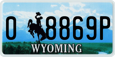 WY license plate 08869P