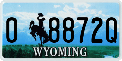 WY license plate 08872Q