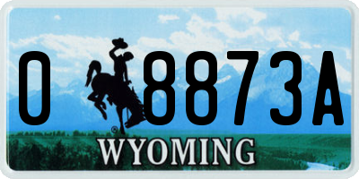 WY license plate 08873A
