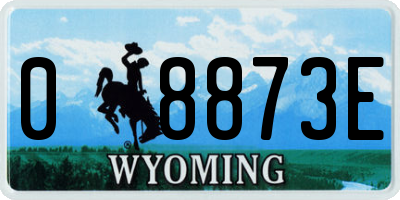 WY license plate 08873E