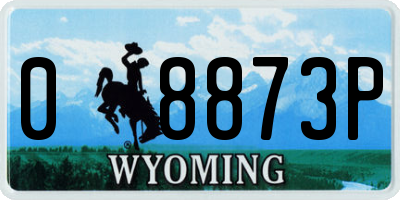 WY license plate 08873P