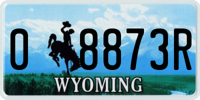 WY license plate 08873R