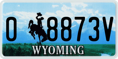 WY license plate 08873V