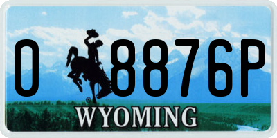 WY license plate 08876P