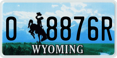 WY license plate 08876R