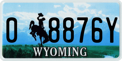 WY license plate 08876Y