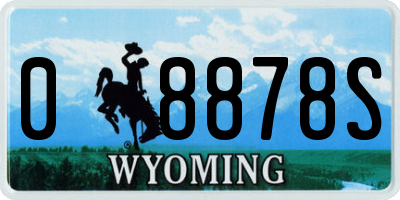 WY license plate 08878S