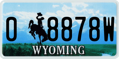 WY license plate 08878W