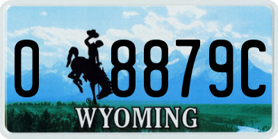 WY license plate 08879C