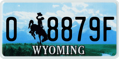 WY license plate 08879F