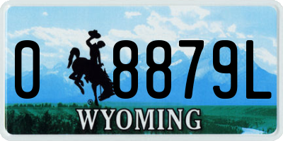 WY license plate 08879L