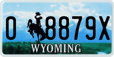 WY license plate 08879X