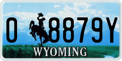 WY license plate 08879Y