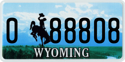 WY license plate 088808