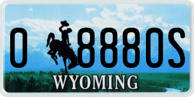 WY license plate 08880S