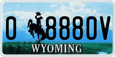WY license plate 08880V