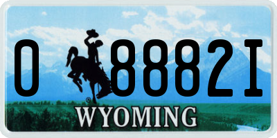 WY license plate 08882I