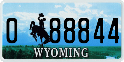 WY license plate 088844