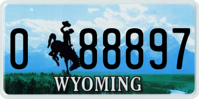 WY license plate 088897