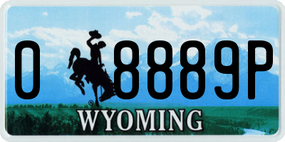 WY license plate 08889P