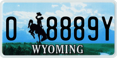 WY license plate 08889Y